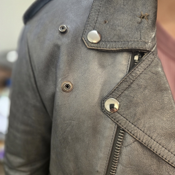 Golden Goose Women's Silver Leather Jacket - Picture 8 of 15